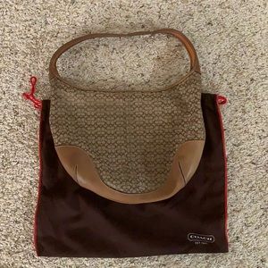 Coach hobo bag. Mini signature Cs.